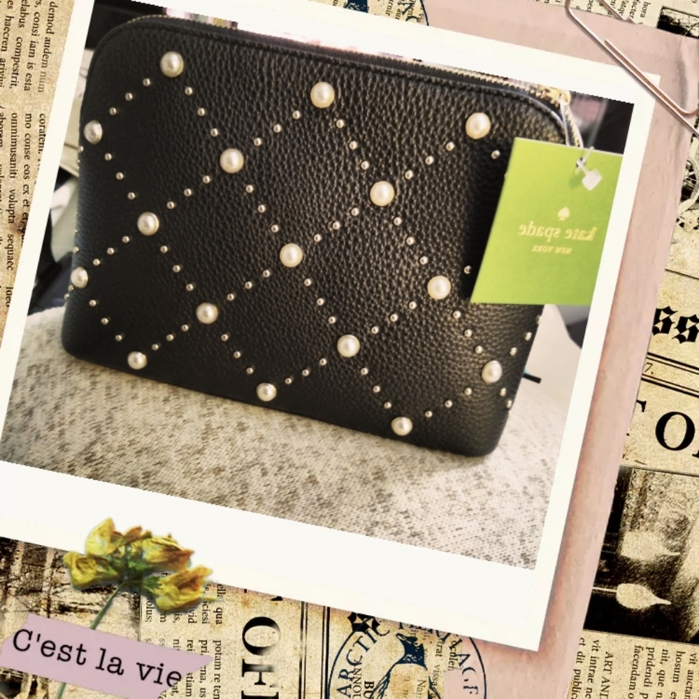 Kate Spade Hayes Street Pearl Leather Bril…
